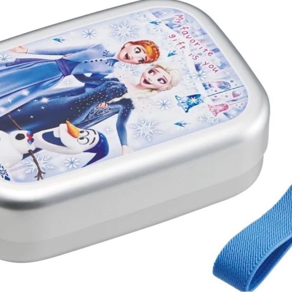 New Blue Strap New Skater Disney Princess Frozen Aluminium Bento Lunch Box 370ml
